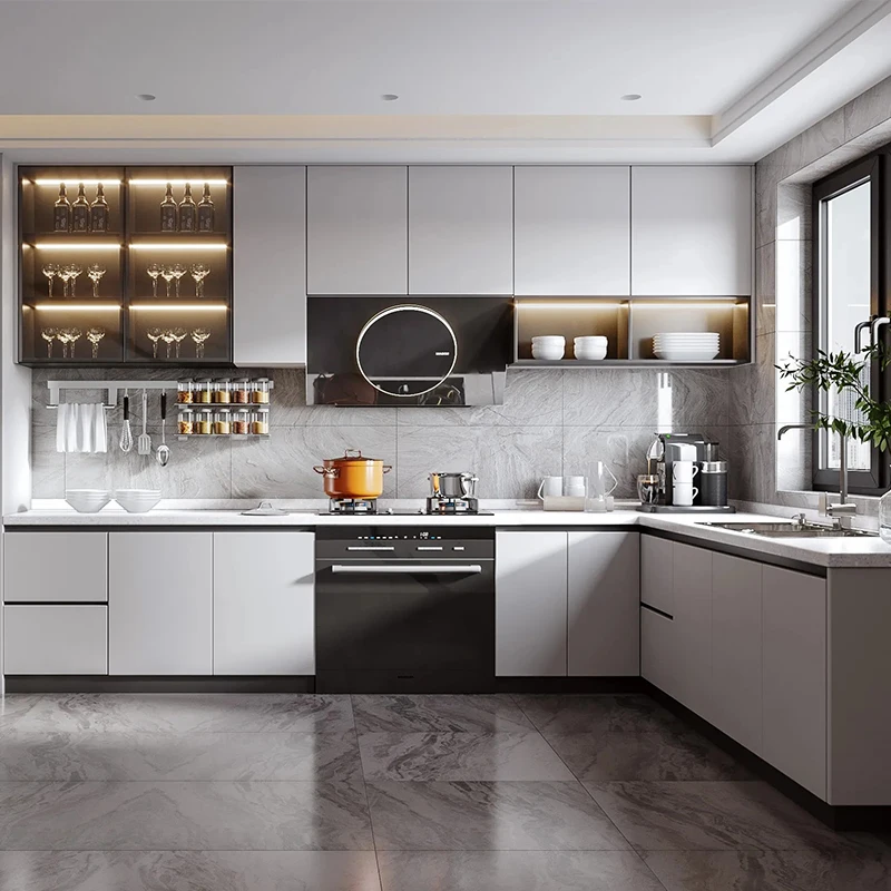 Custom Stainless Steel Cabinet Kitchen Set Manufacturer Full New Model Furniture Modular Kitchen Wall Cabinet