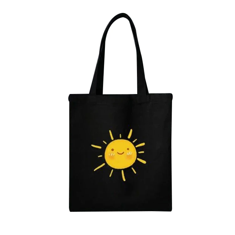  Подарочный магазин Giveaway экологически чистая черная сумка-тоут для покупок из натурального