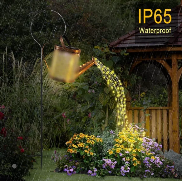 Solar LED Can Light Holders for Garden Outdoor - Waterproof Metal Landscape Holiday Solar Garden Lights