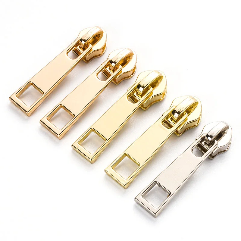 OEM ODM Custom Logo Color Metal Zipper Slider #5 Nylon Zipper Heads For Handbag Cloth