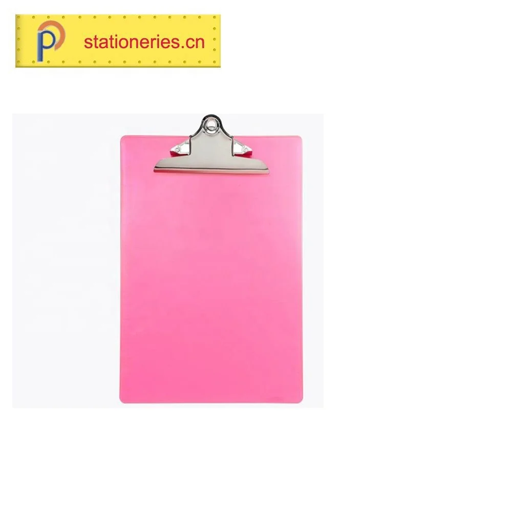 Hot Sales Red Newly Designed Creative craft office clip board Color A4 FC A5 plastic pvc Clipboard