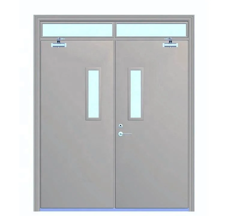 Double swing fire rated stainless steel Exit security entrance door