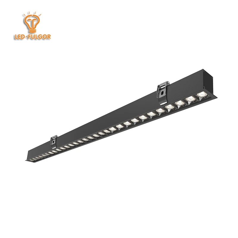 ZhongShan New arrival Aluminum profile 6063 Housing 120-130lm/w LED Recessed linear light optics Lens