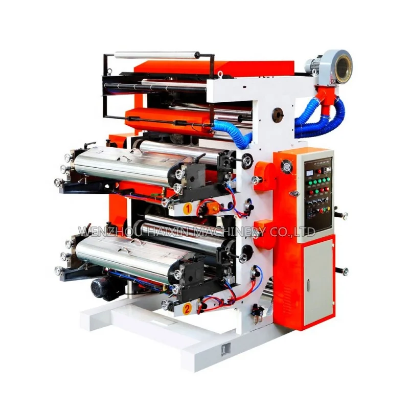 Multi color 2 color polyethylene plastic bag paper non woven flexographic printing machine factory price