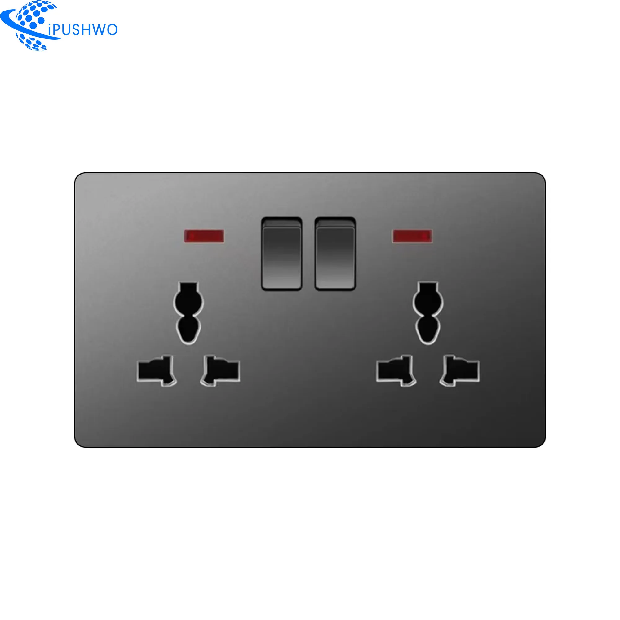 Italian Standard 4-way 3-way Dimmer Wall Switch Socket WiFi Zigbee Compatible French TV PC EU Max Voltage 250v Max Glass Home US