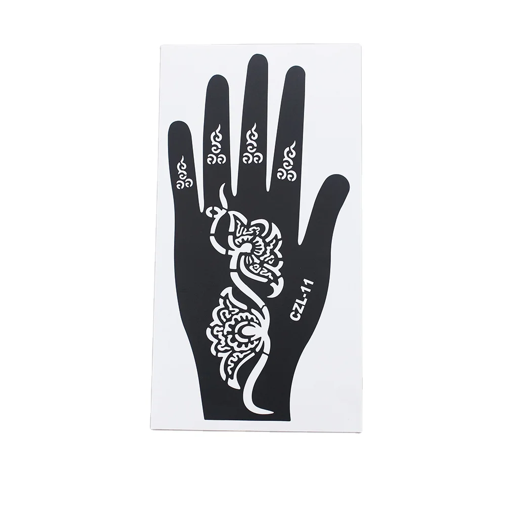 Sexy mehndi stickers henna stencils beautiful design Hand Finger Tattoo Stencil