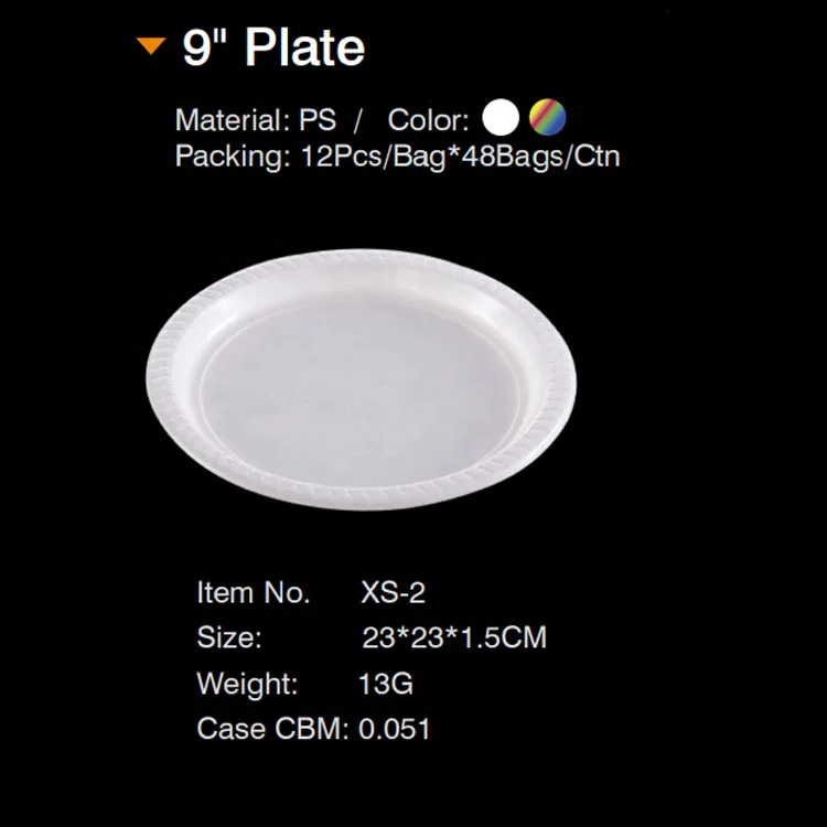  Пластиковая тарелка Новые поступления оптовая продажа Лидер продаж Премиум одноразовая круглая пластиковая 6/7/9/10 дюймов овальная для вечеринки