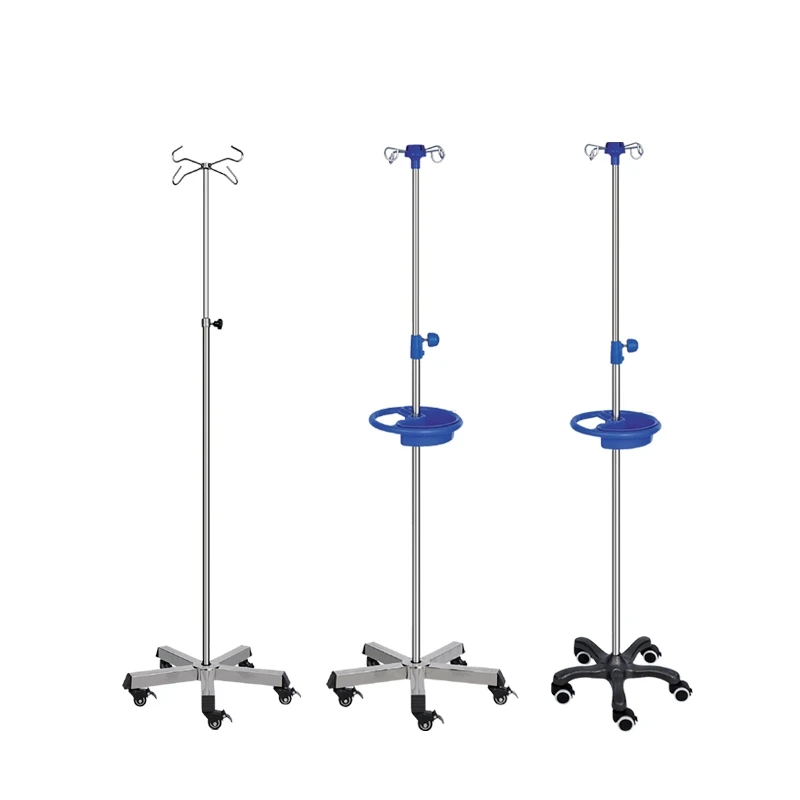 Medical Height Adjustable Infusion Pole Iv Stand Pole Iv Stand For Patient