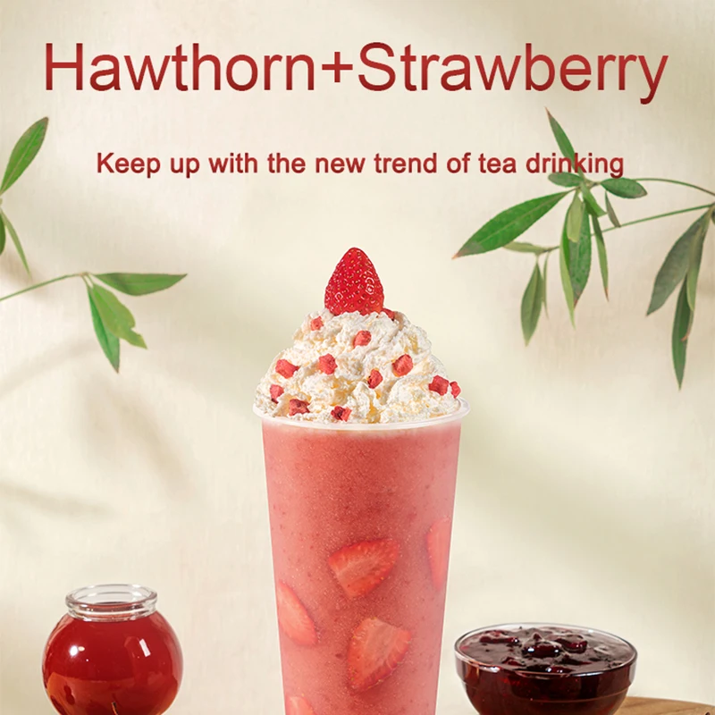 Оптовая продажа Лидер продаж 1 кг сладкий фруктовый джем клубника боярышник варенье пузырьковый чай