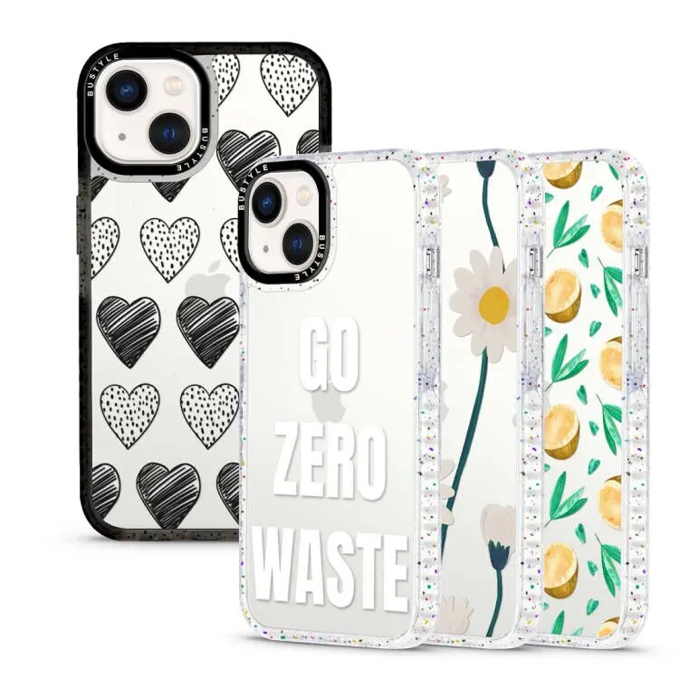 Anime cartoon Flower Custom Recycle Plastic mobile cover for iPhone 14 Pro 13 11 12 SE Fashion Design recyclable SmartPhone Case