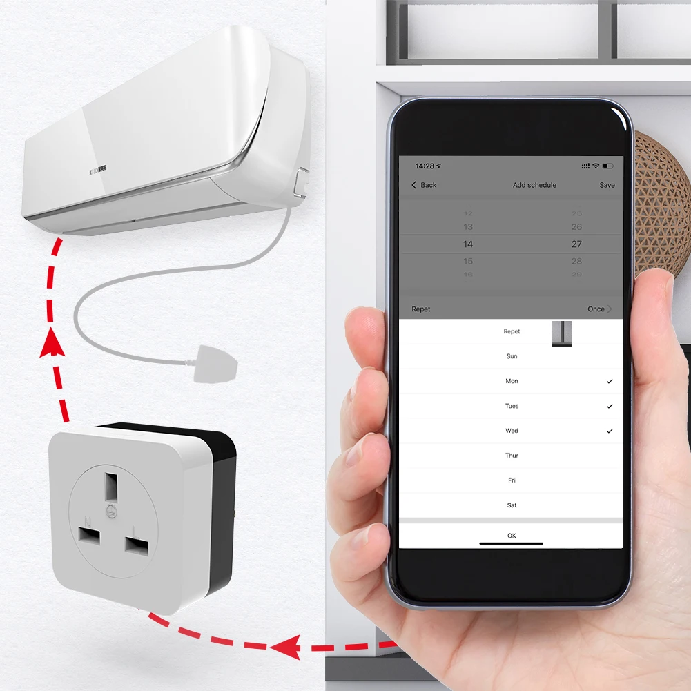 Wi-Fi умный кондиционер компаньон Инфракрасный Смарт-розетка выключатель smart life home Голосовое управление удаленное с помощью приложения переключатель