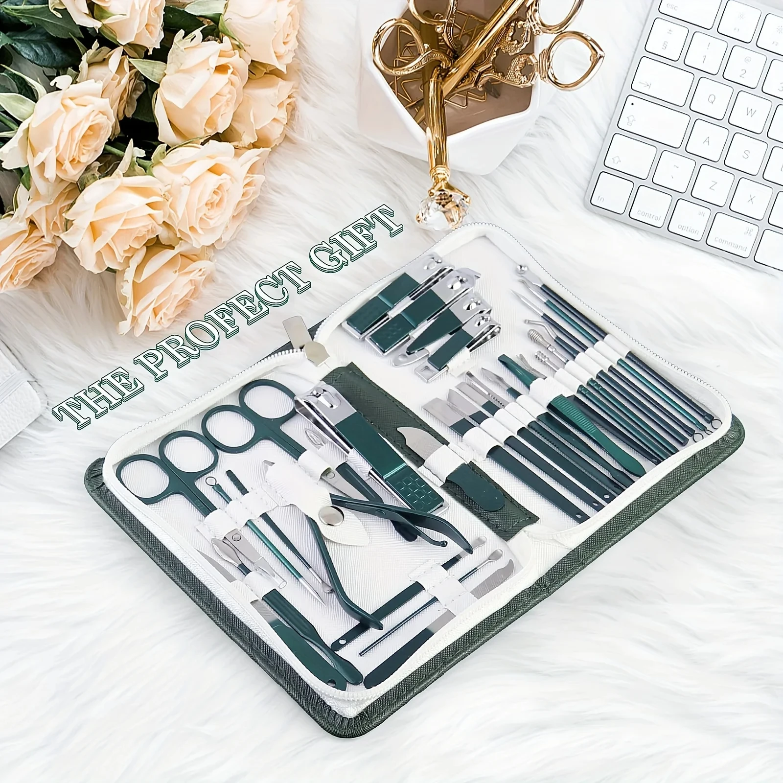 Manicure Set 30 In 1 Full Function Kit Professional Stainless Steel Pedicure Sets With Leather Portable Case Idea Gift