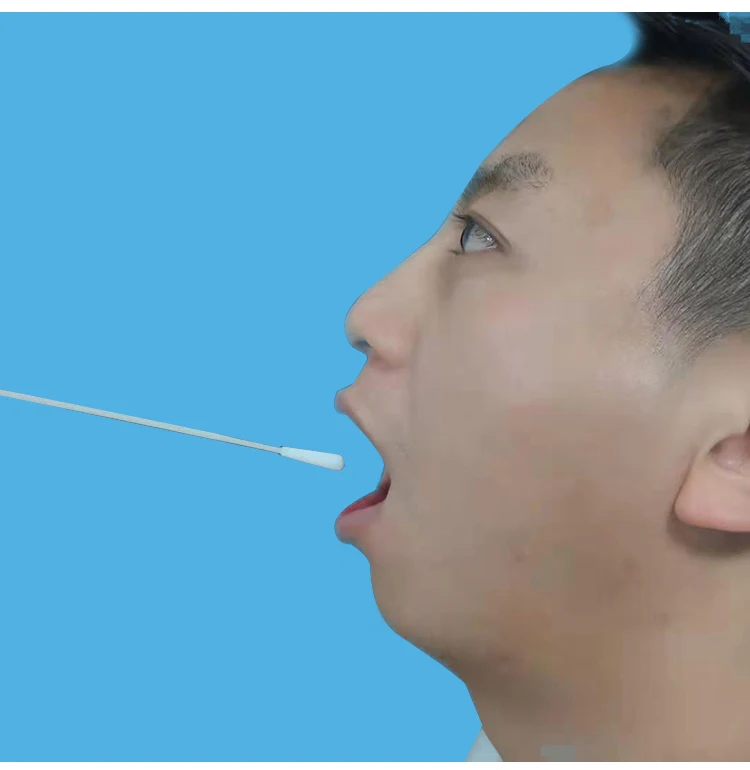 Jable Professional Hospital Medical Throat Sterile Nasopharyngeal Flocked Viral Sample Collection Swab