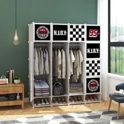 Carton Plastic Garderobe Shoe Rack  Free-Standing Kids Cabinet Wardrobe