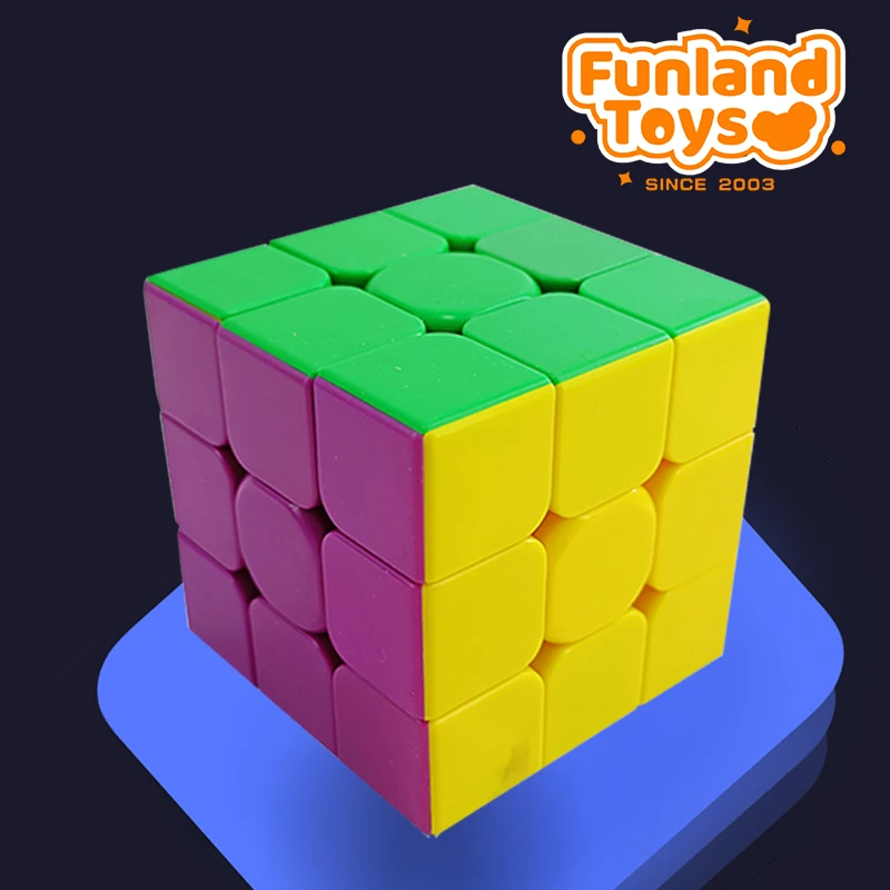 Новый 3x3 без стикеров кубик скорости 3D Волшебная квадратная головоломка детская простая мини-головоломка прочный развивающий материал из бумаги