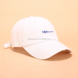 6 Panel Custom Logo Men Embroidered Baseball Hat, Cheap Baseball Cap Plain distressed dad  cap casquette