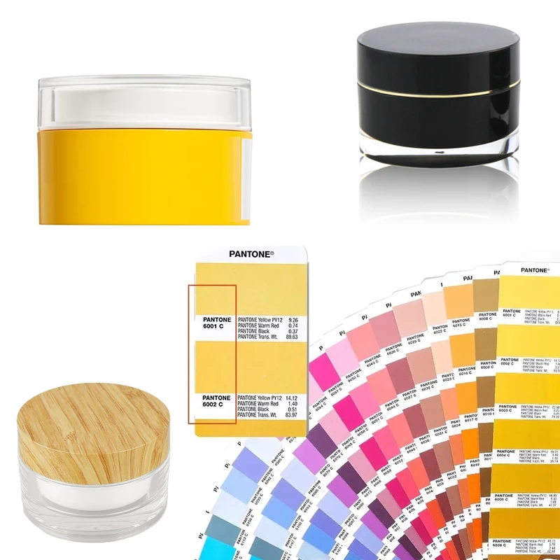 custom color and texts 1.7oz jar premium pmma double wall jar advanced Tightening Neck Cream Plus acrylic jar container