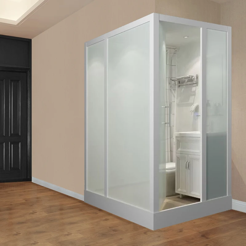 luxury fashionable prefab bathroom tiny design professional portable shower and steam toilet for the indoor