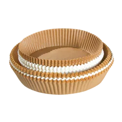 Brown or white silicone coated perforated resistant air fryer parchment oil proof pad tray cooking paper for food