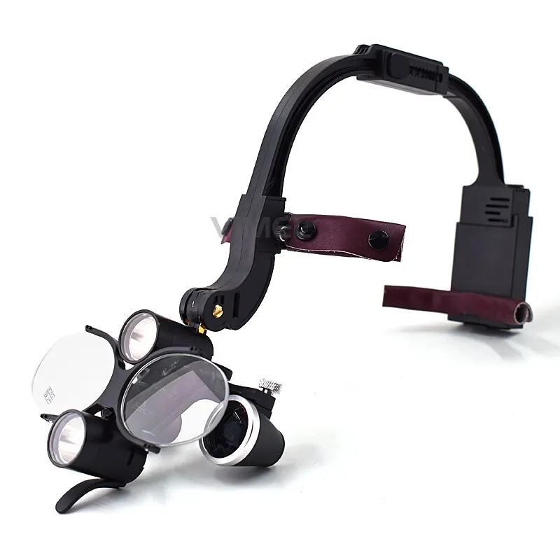 Dental LED 5W Head Light Lamp 6.0X Dentisit Surgical Headlight Magnification Binocular Loupes Lab Dentistry