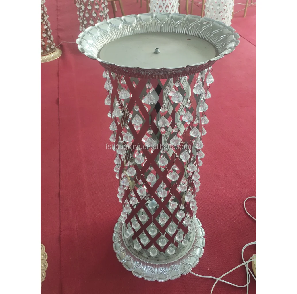 lighted decorative wedding pillars