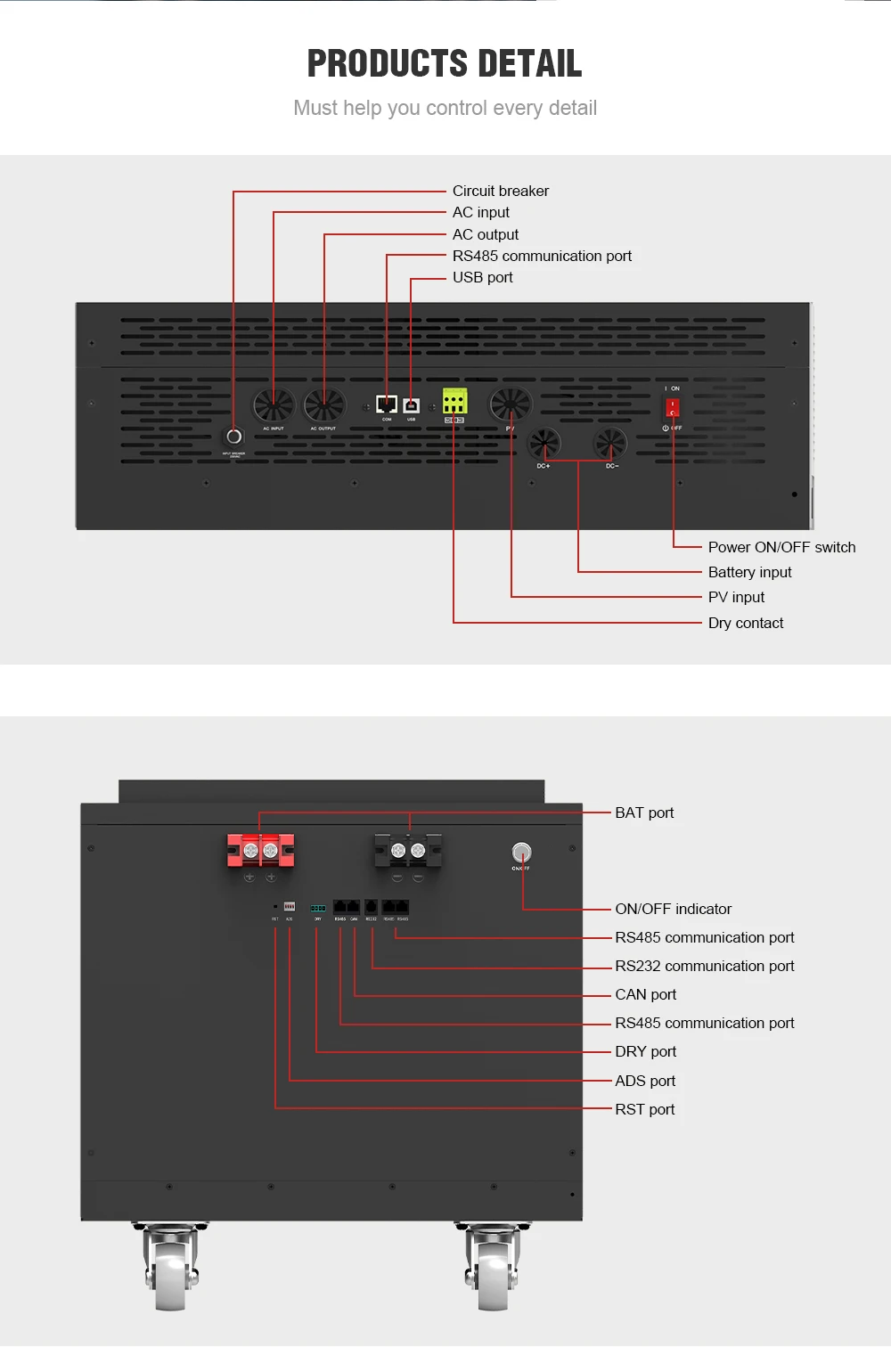 MUST HBP18 All in one energy storage battery 2 kw  power banks  power station solar generator