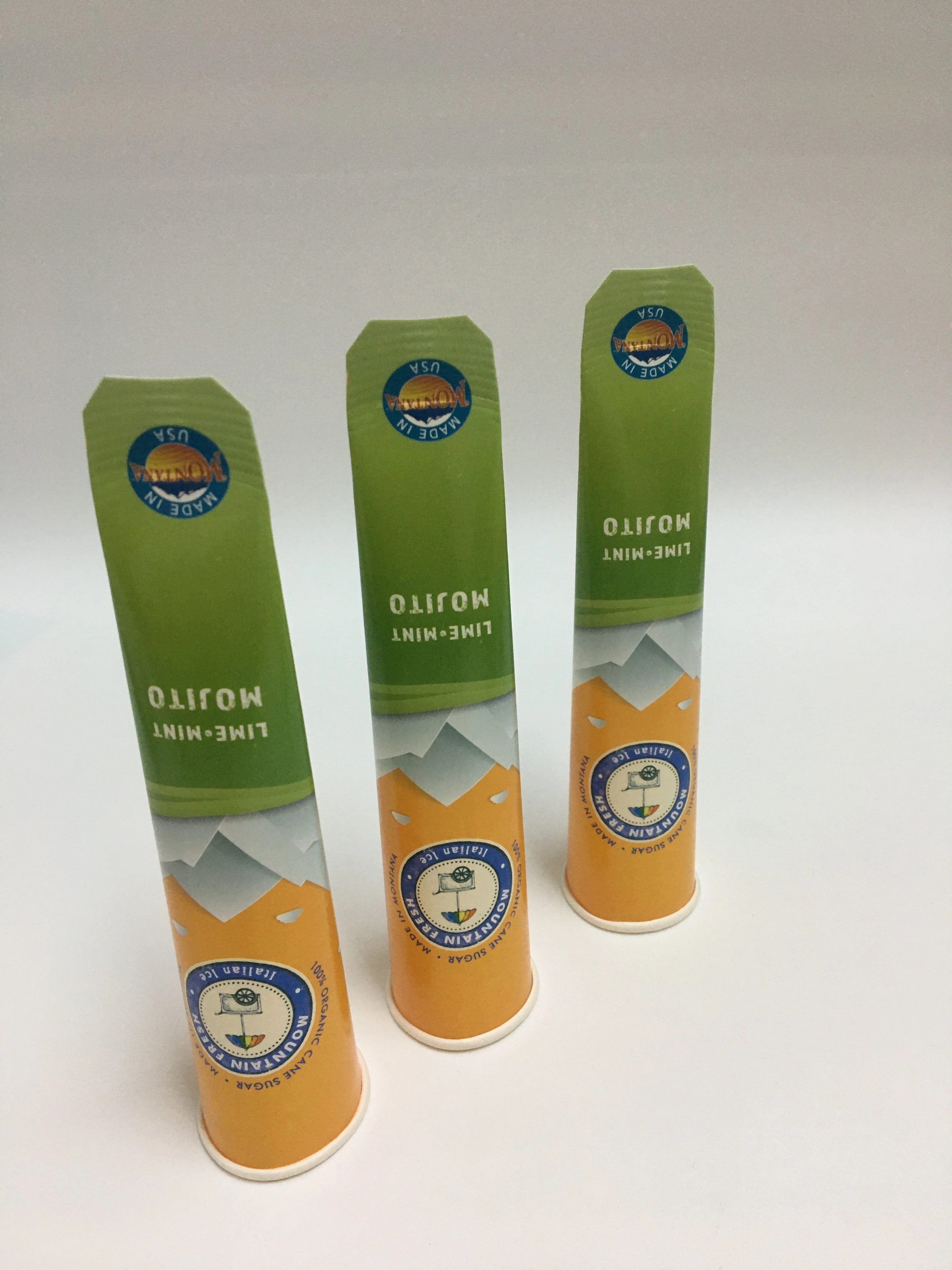 SP240 Free Sample Custom Cute 120ml Disposable Candy Squeeze Cup Push Up Calippo Ice Cream Paper Tube