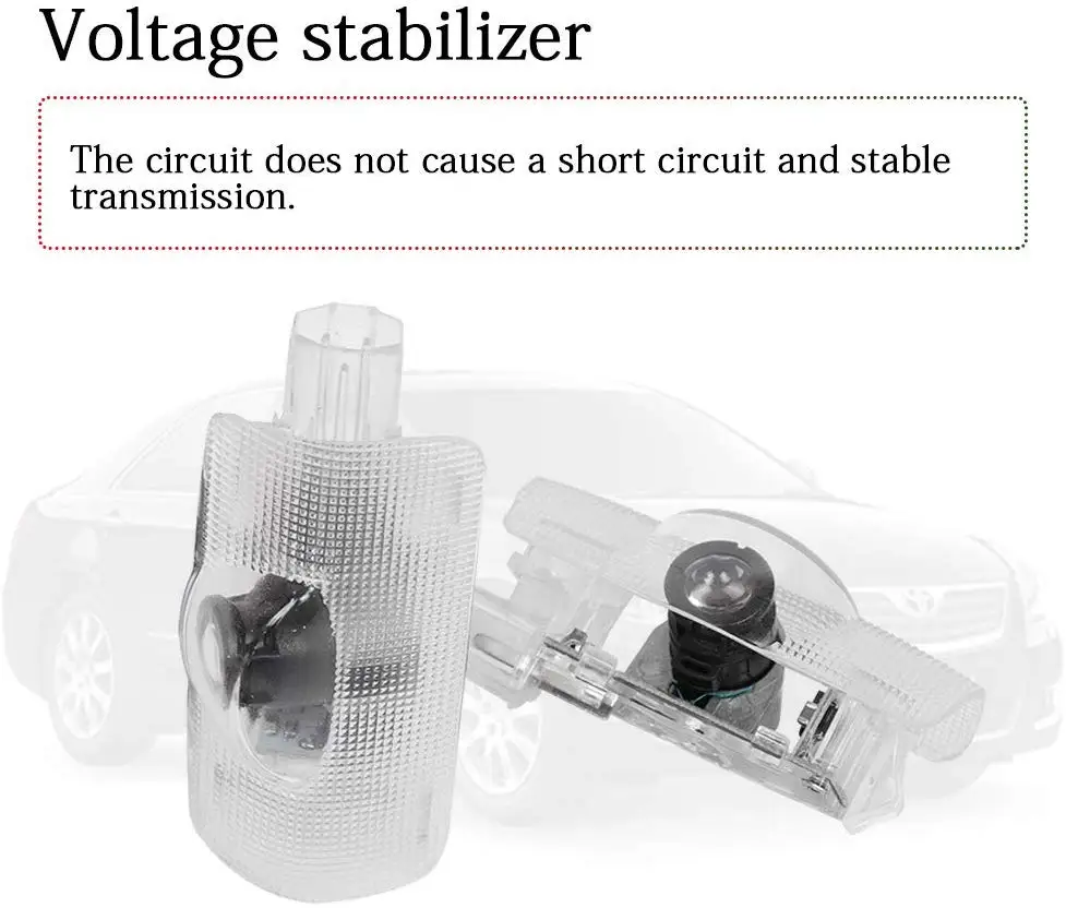 Car LED Door Logo Projector Ghost Shadow Light For Toyota 4 Runner Avalon Camry Highlander Land Cruiser Prius Venza