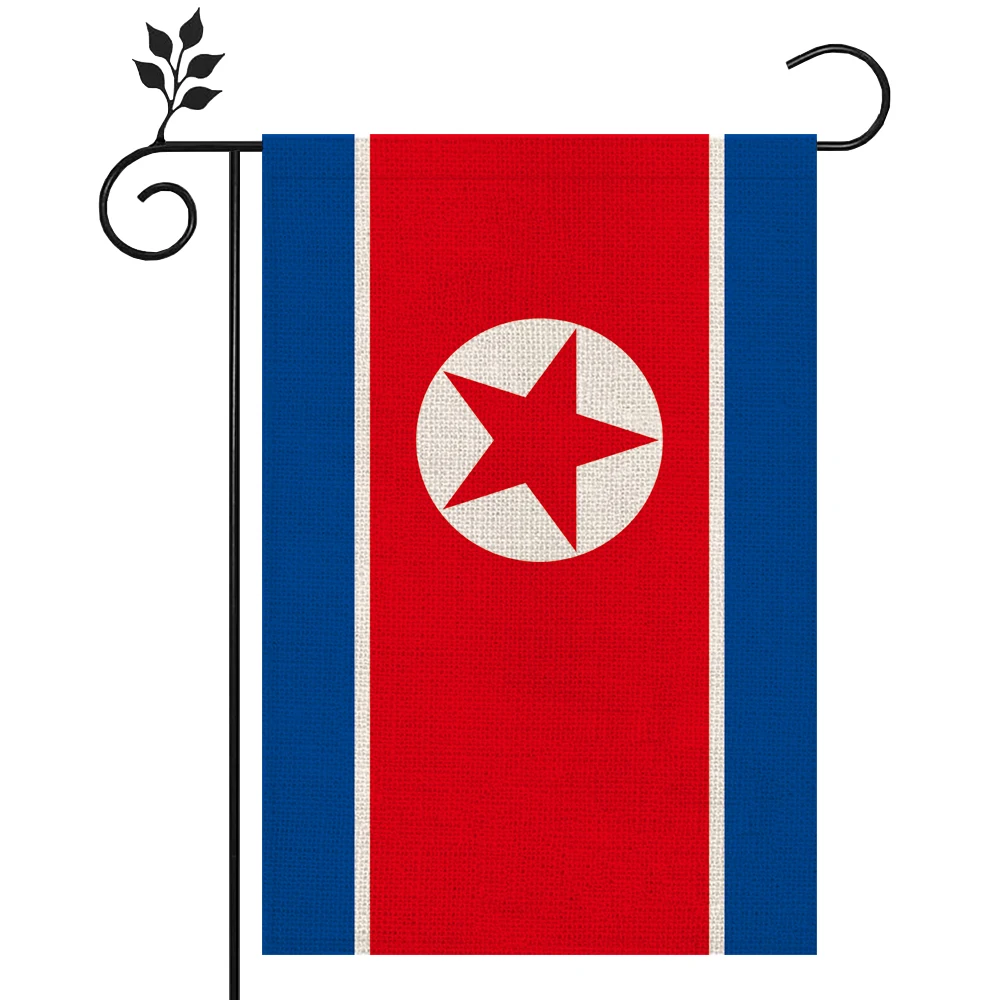 North Korea Flag Outdoor High-quality Linen Material 12*18In More Styles For You To Choose From