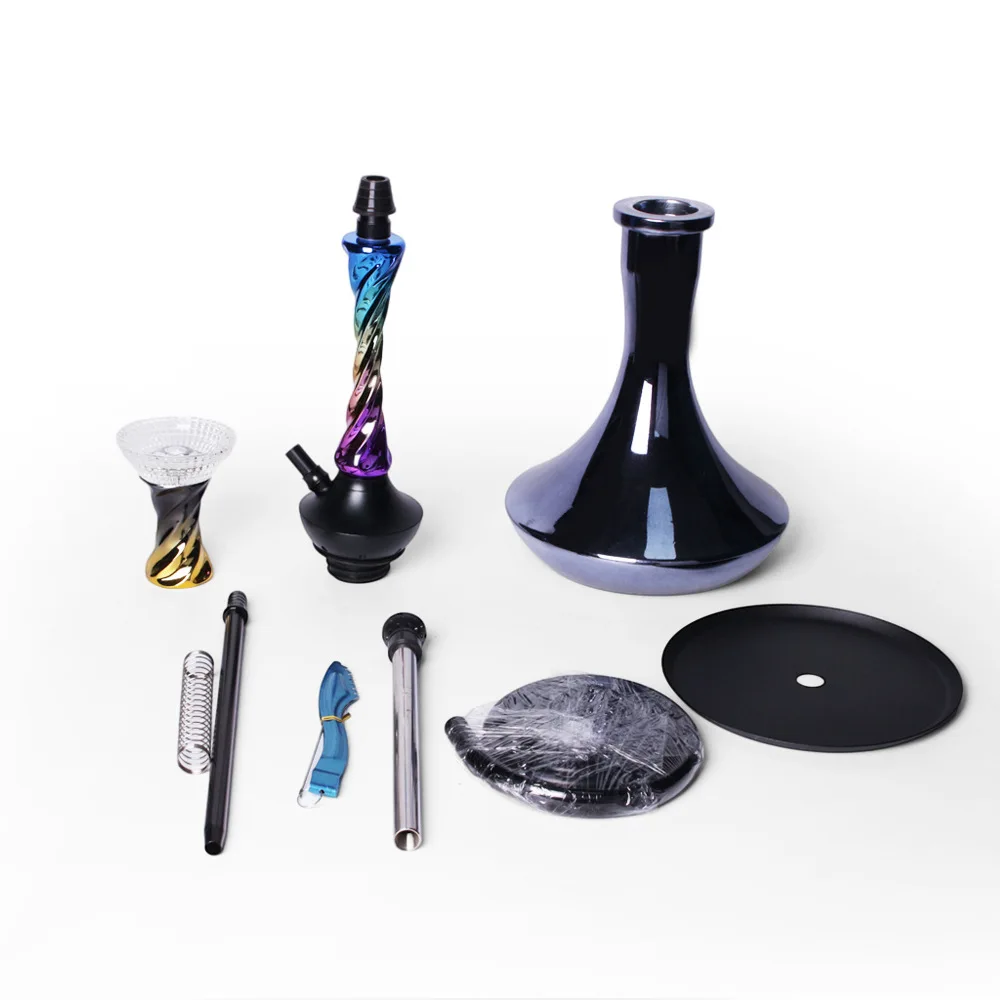 Factory Wholesale cheap New colorful exquisite twist shape arab hookah shisha with large new grainshisha tobacco