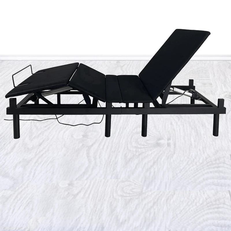 Simple Bed Frame High Quality Inexpensive King Metal Made in China Bedroom Home Furniture Bed Base Adjustable (other) Iron