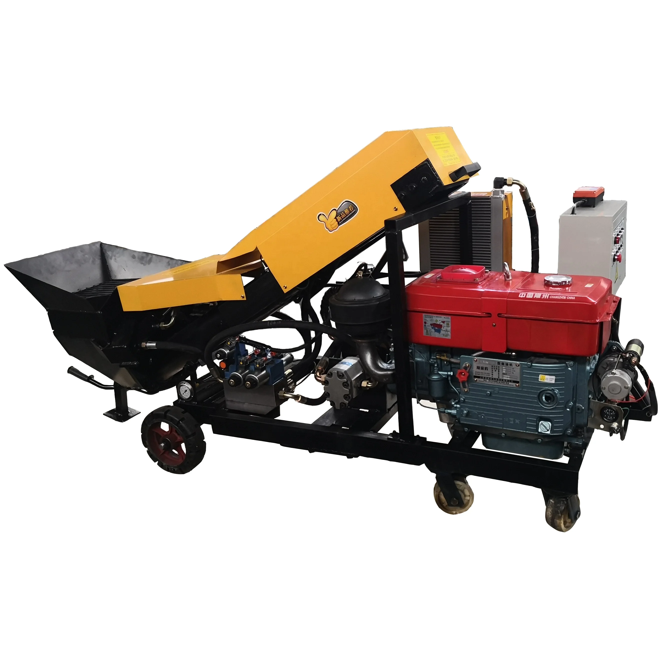 Factory sale high power Mini Hydraulic Concrete Pump Remote Cast Hydraulic Concrete Pump machine for construction