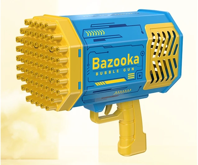Amazoned Top Seller 69 Holes Automatic Electric Bubble Gun Summer Outdoor Bazooka Gun Soap Water Bubble Machine Toys For Kids