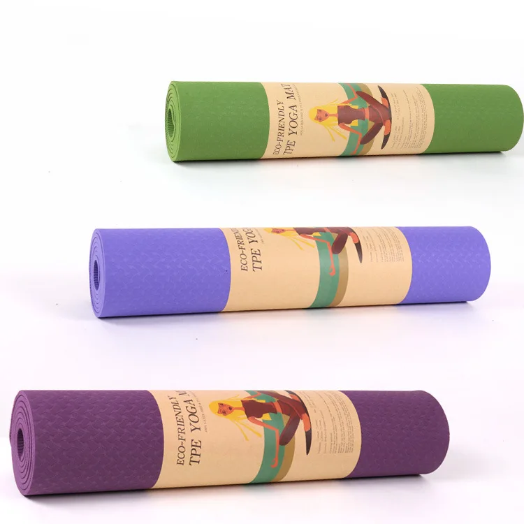 Lifeng Eco Friendly Custom Logo Wholesale Price Custom Pilates Mat Anti Slip Eco Friendly Fitness Exercise TPE Yoga Mat