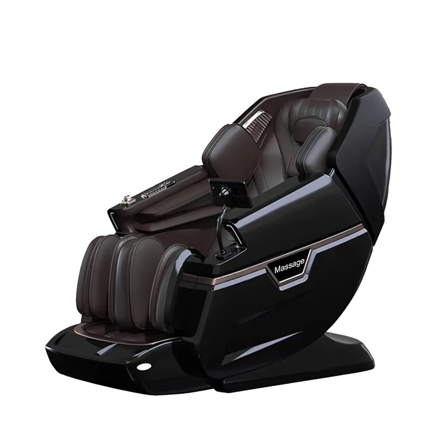 Sl Extended Track 3D4D Mechanical Arm Massage Chair For Full Body  With Zero Gravity, Kneading Massager, Shiatsu, Black