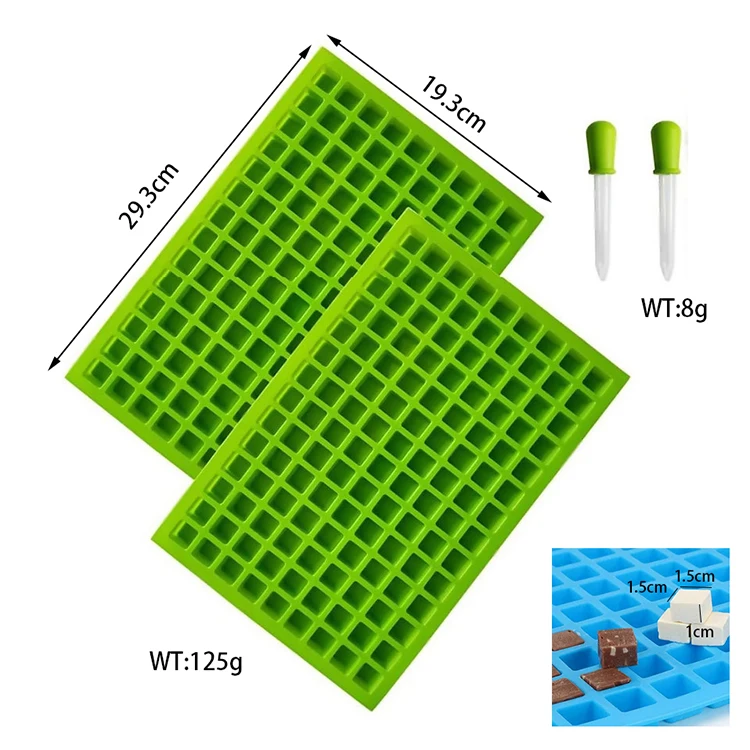 4 Pcs Set 126 Cavity Silicone Ice Cube With Dropper Online Top Seller 2022 Kitchen Accessories Baking Tools Square Cake Moulds