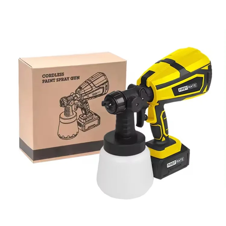 Portable Cordless Electric Spray Gun with High Efficiency Atomizing Battery-Powered Paint Spray Bottle for Painting
