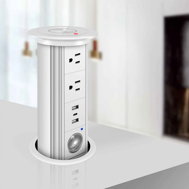 Desktop lifting socket intelligent electric tabletop wireless charging American standard lifting socket