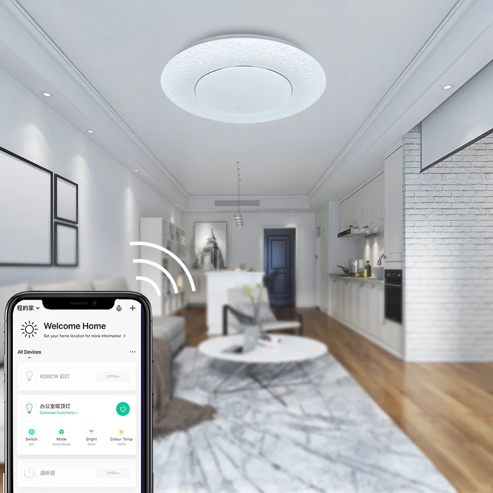 Smart light livarno lux led ceiling  led ceiling lamp design plafon led fancy lights for home wifi lamp remote control ceiling