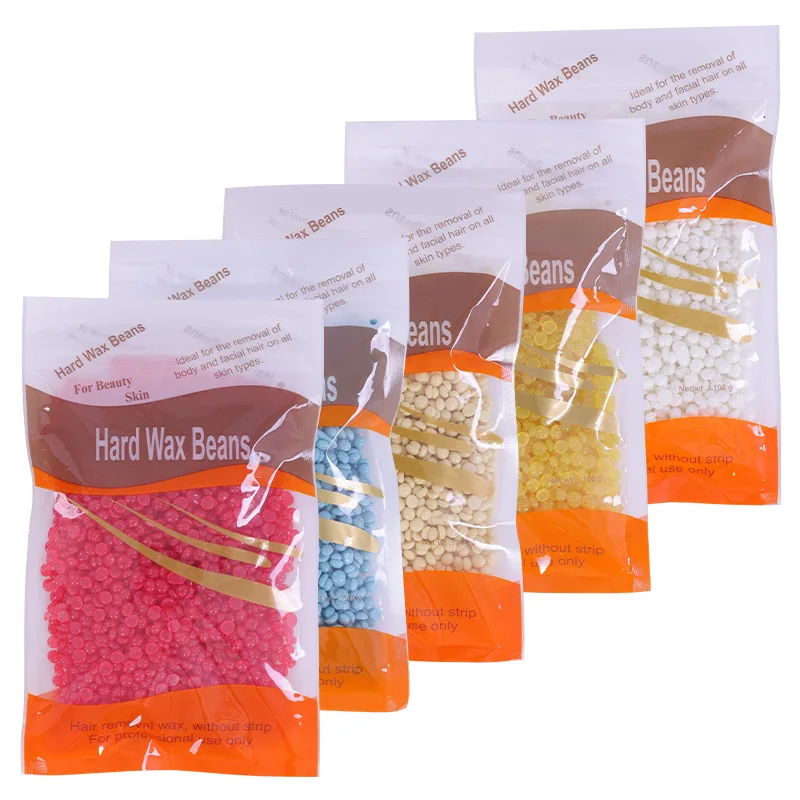 Professional Hard Wax Beads for Hair Removal For Brazilian Underarms Body and Chest Large Refill 100g Wax Beans