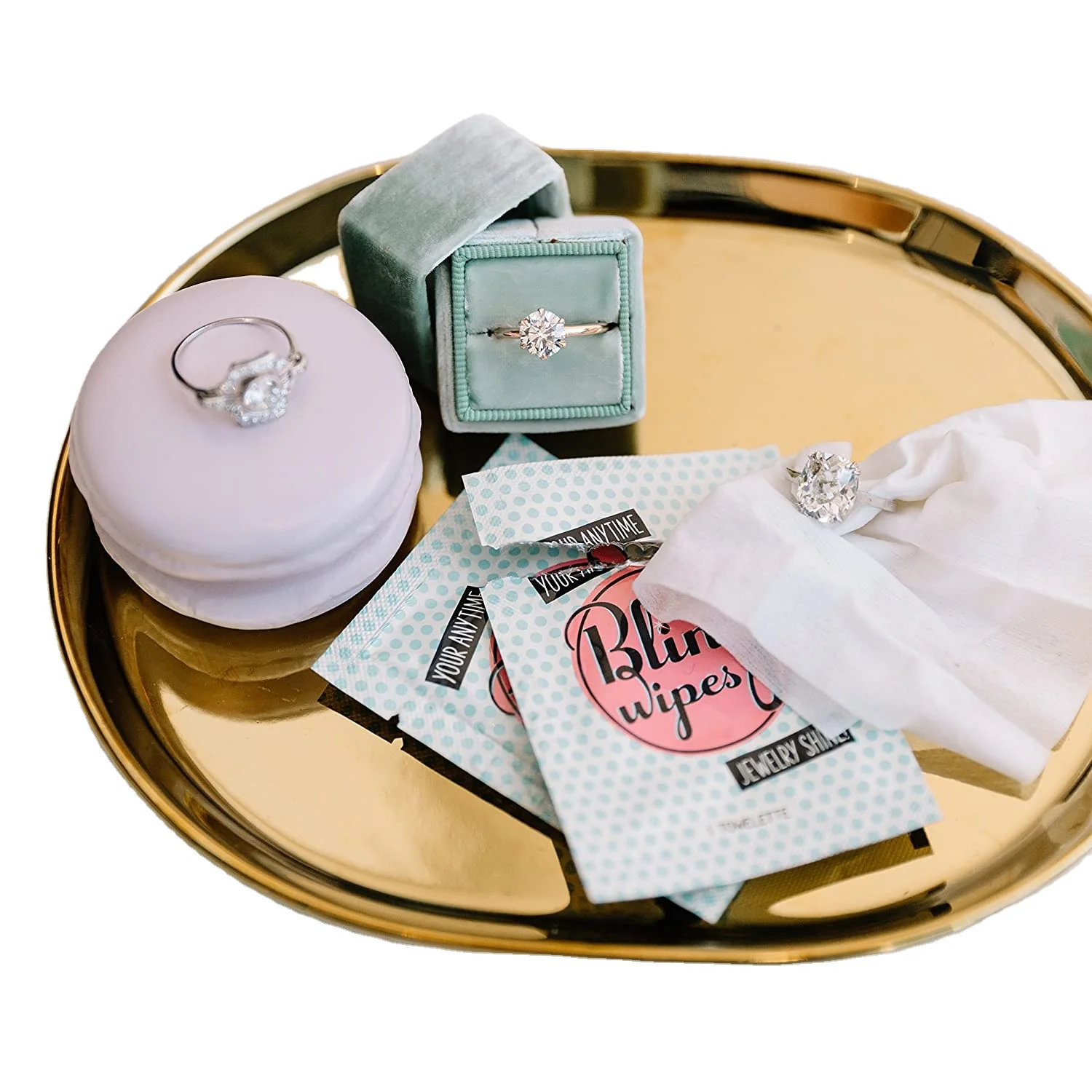 individually Wrapped polish gold silver and watches jewelry cleaning wet wipes single package bling bling wipes