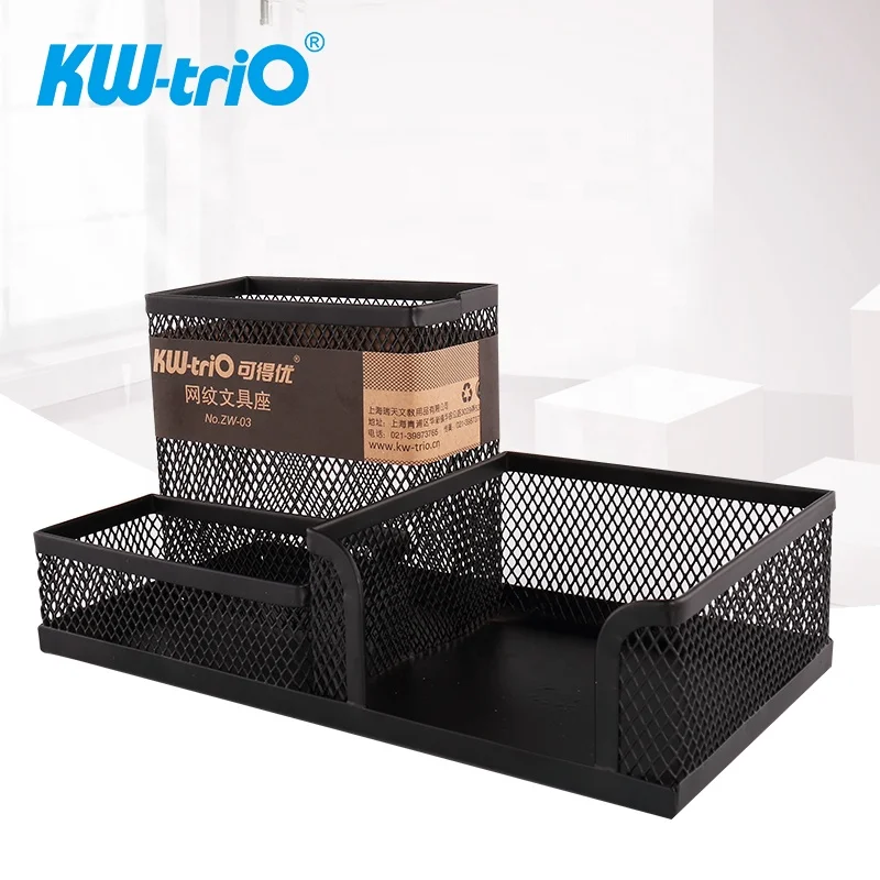 
Hot Sale 3 Compartments Good Quality and Good Price Mesh Desk Organizer  (1600154650449)