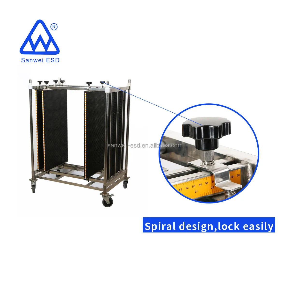 3W-9805208-2 Electronic Workshop PCB ESD antistatic storage trolley