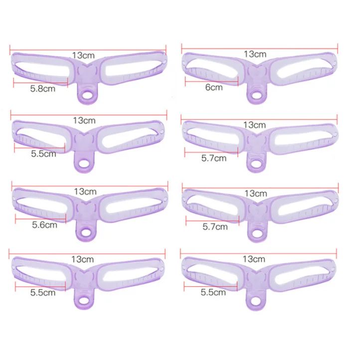 
2020 New Upgraded 8Pcs Makeup Tools And Accessories Beginner Eyebrow Stencil Template Eyebrow Trimmer Eyebrow Card Beauty Tools 