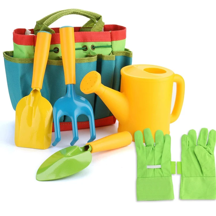 Набор инструментов для садоводства Yzora детский пластиковый, 8 шт., лопаты в комплект