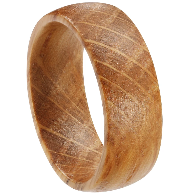 Olive wood wooden finger ring for men decoration band