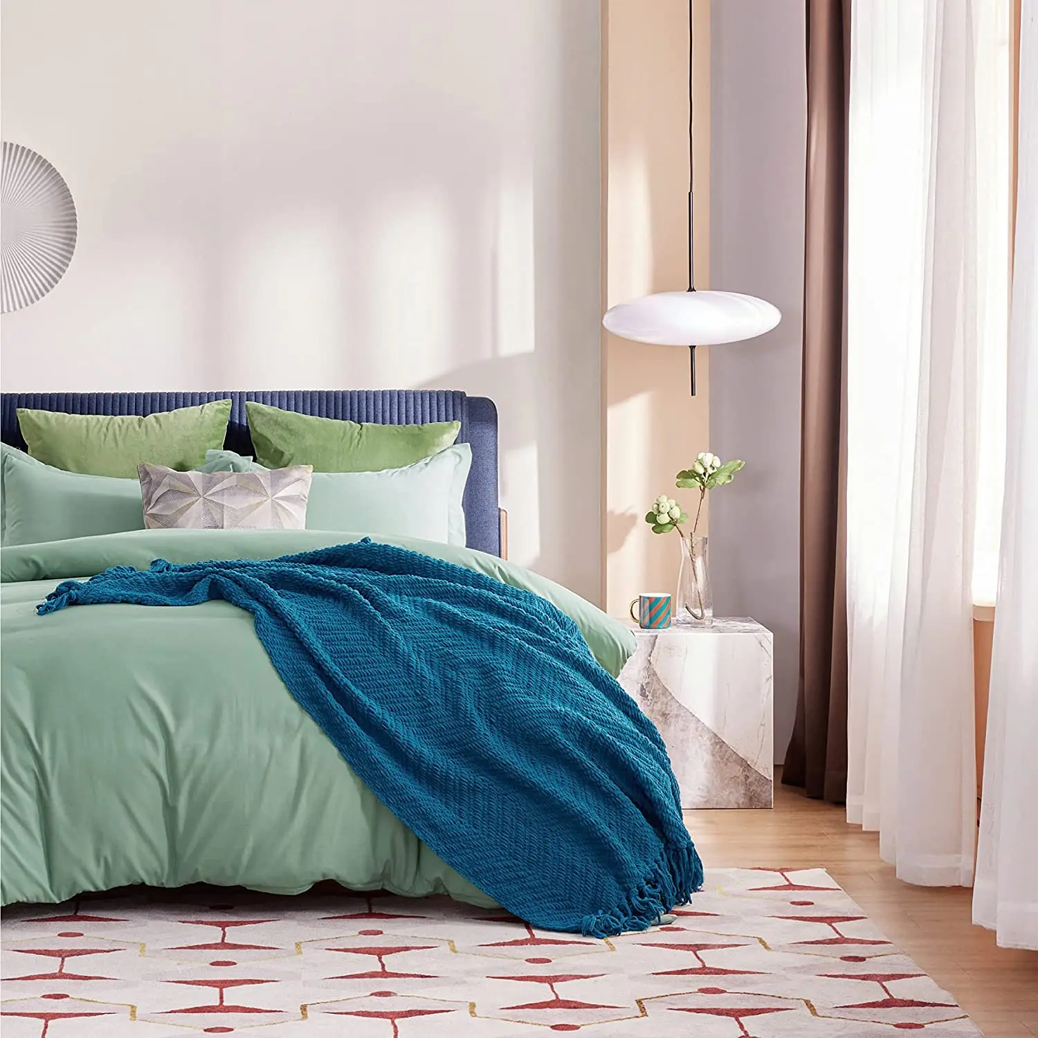 100% Washed Cotton Soft All Season Luxury 3 Piece Queen Size Brushed Microfiber Bedding Duvet Cover