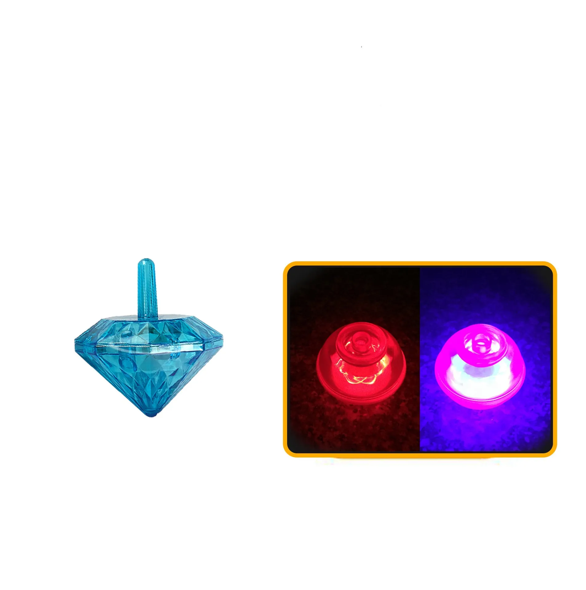 KSF Creative  LED Light Diamond Flash Fidget Spinner Classic Toys Decompression Gyro Simple Spinning Top Toys For Kids Adult