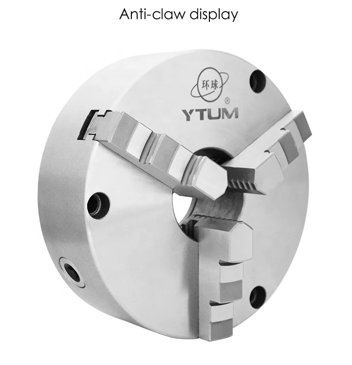 YTUM Three Jaw Chuck Universal Bench Lathe Use Self Centering  3 Holes Install Type Clamping K21-125 Lathe  Chuck