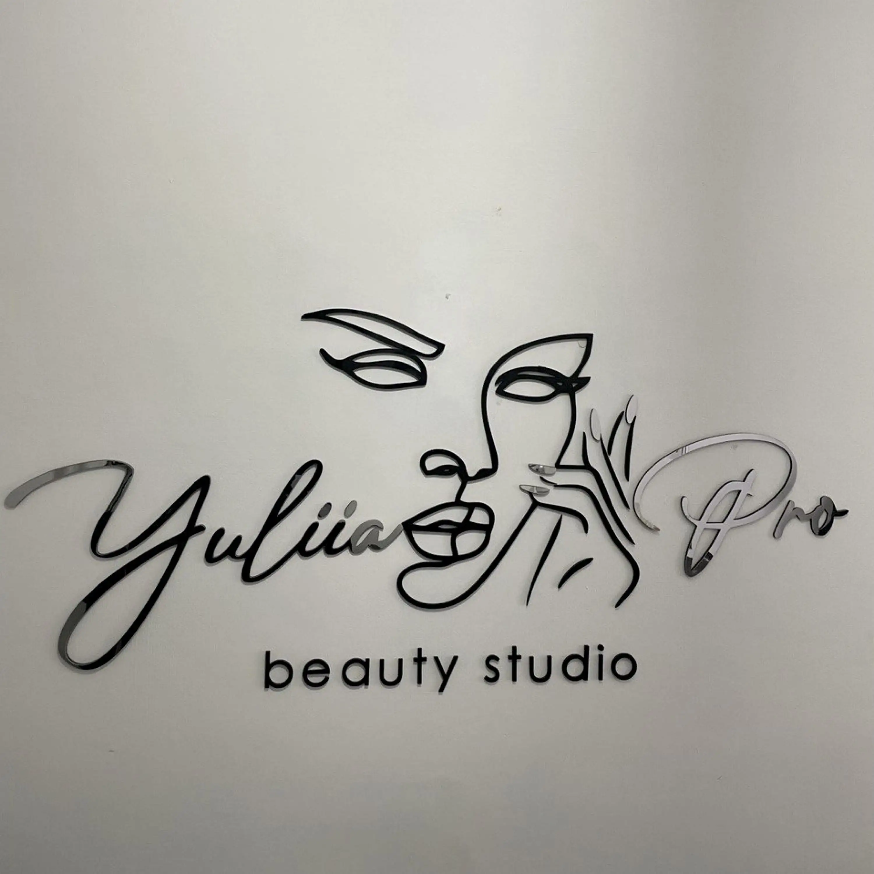 Custom Laser Cut Logo Sign,Lobby Sign, Office DecorOffice Sign for Wall, Office Wall Decor, Brushed Metal Logo,Salon Sign